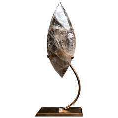 Large Natural Clear Quartz Flame Generator with Light Smoky Tone