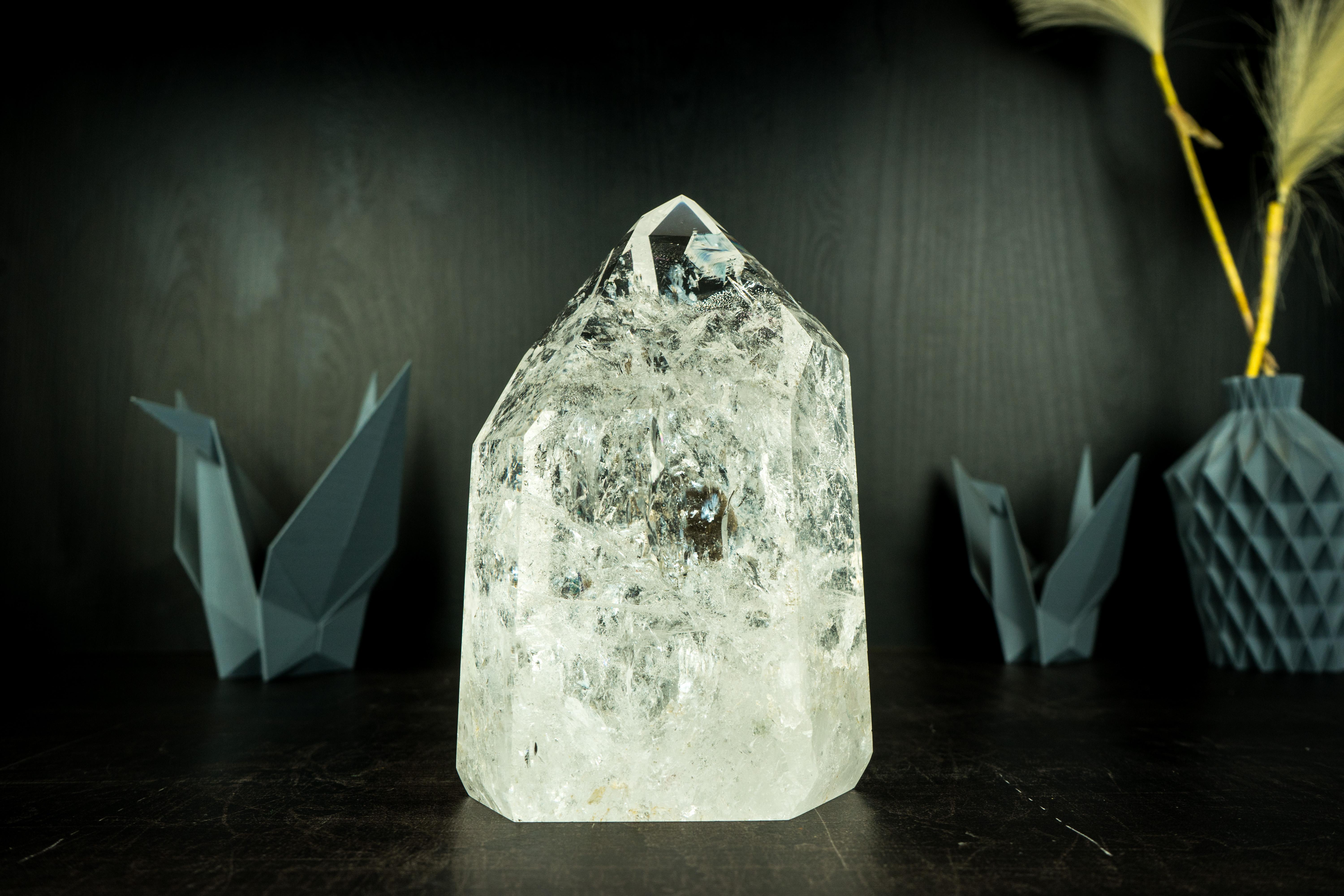 Großer natürlicher Klarquarzturm mit hochkarätigem Klarkristall von Diamantina im Zustand „Neu“ im Angebot in Ametista Do Sul, BR