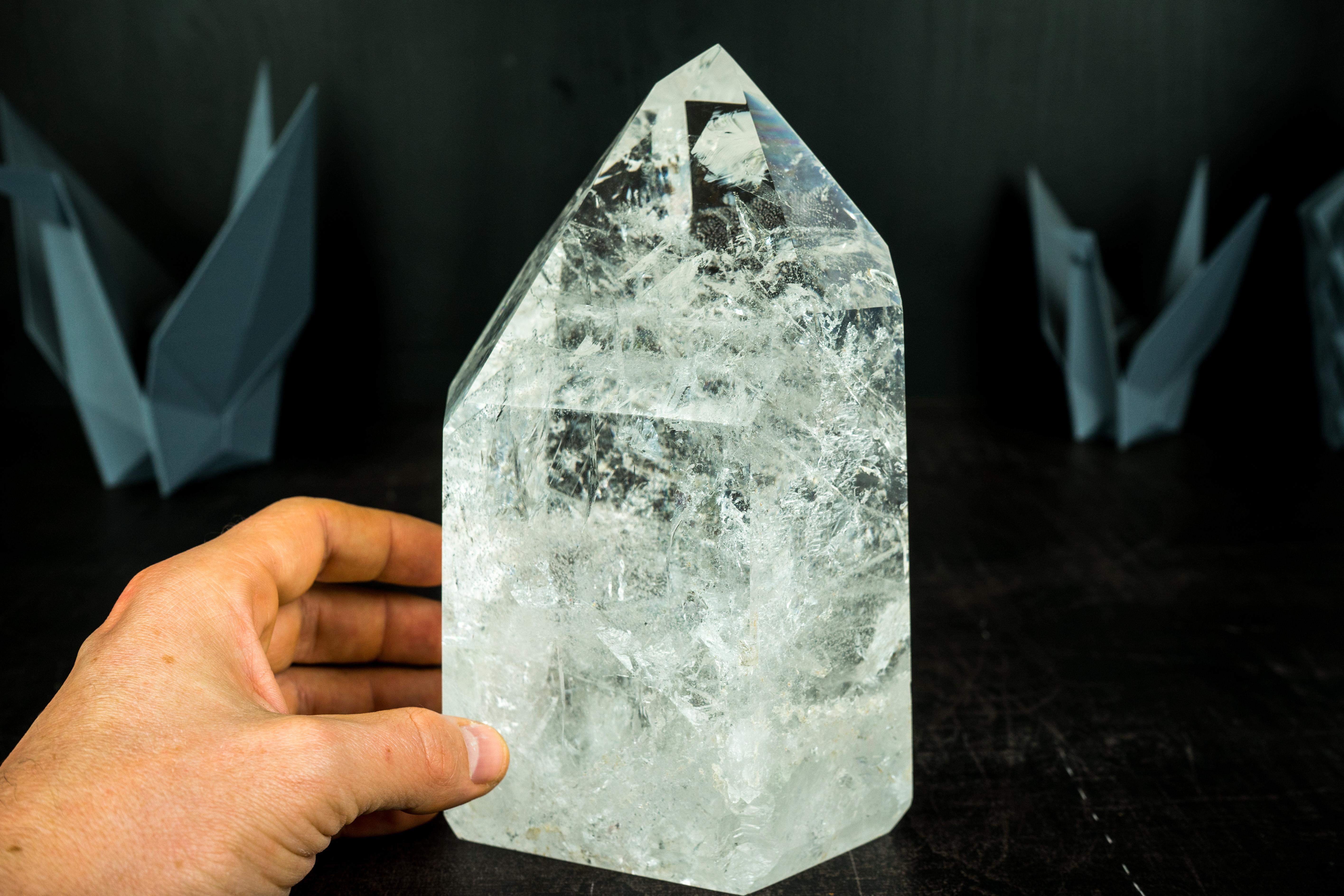 Großer natürlicher Klarquarzturm mit hochkarätigem Klarkristall von Diamantina (Kristall) im Angebot