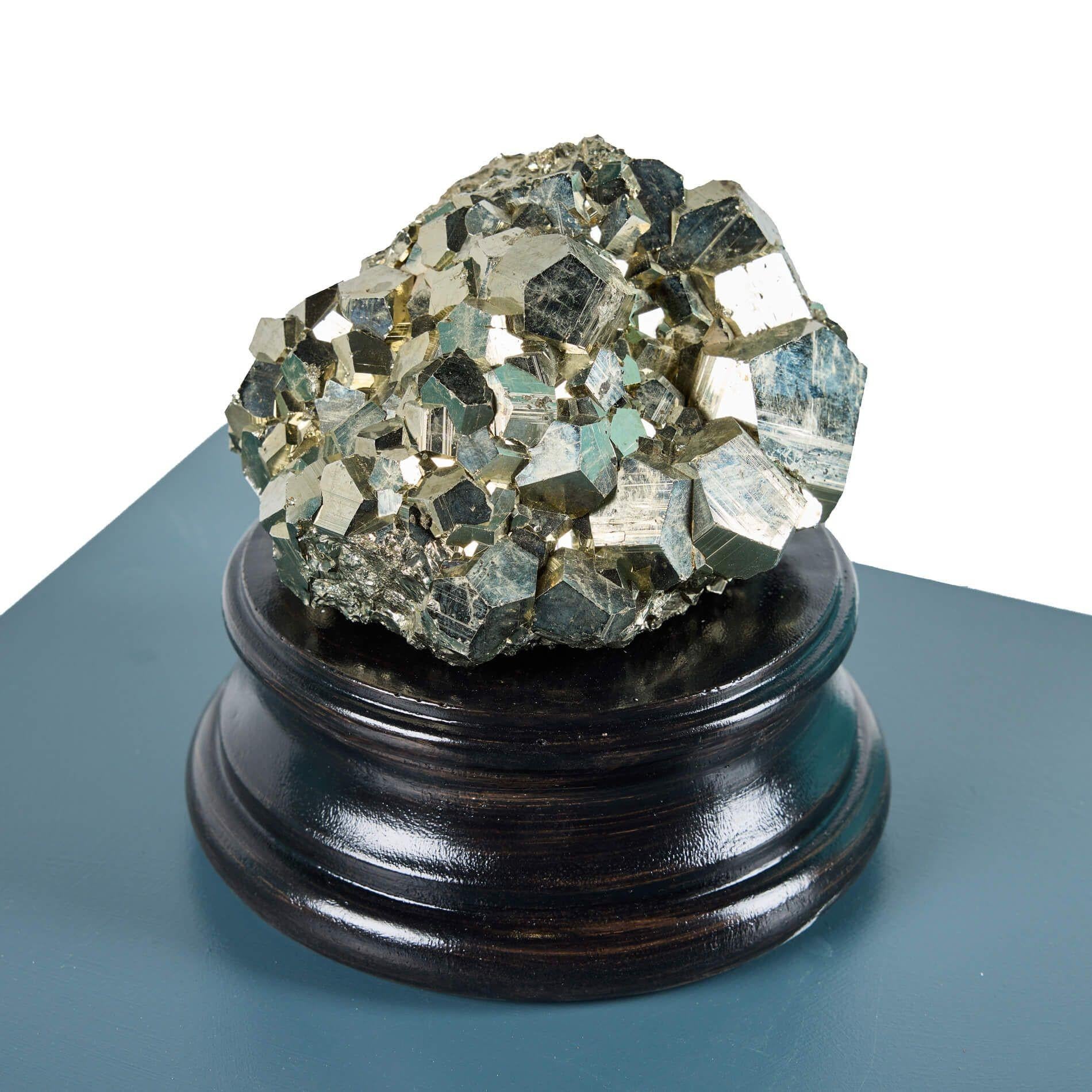 Peruvian Large Natural Cubed Pyrite Specimen For Sale