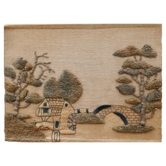 Large Natural Fibre Art Wall Tapestry, Don Freeman style, 1970s