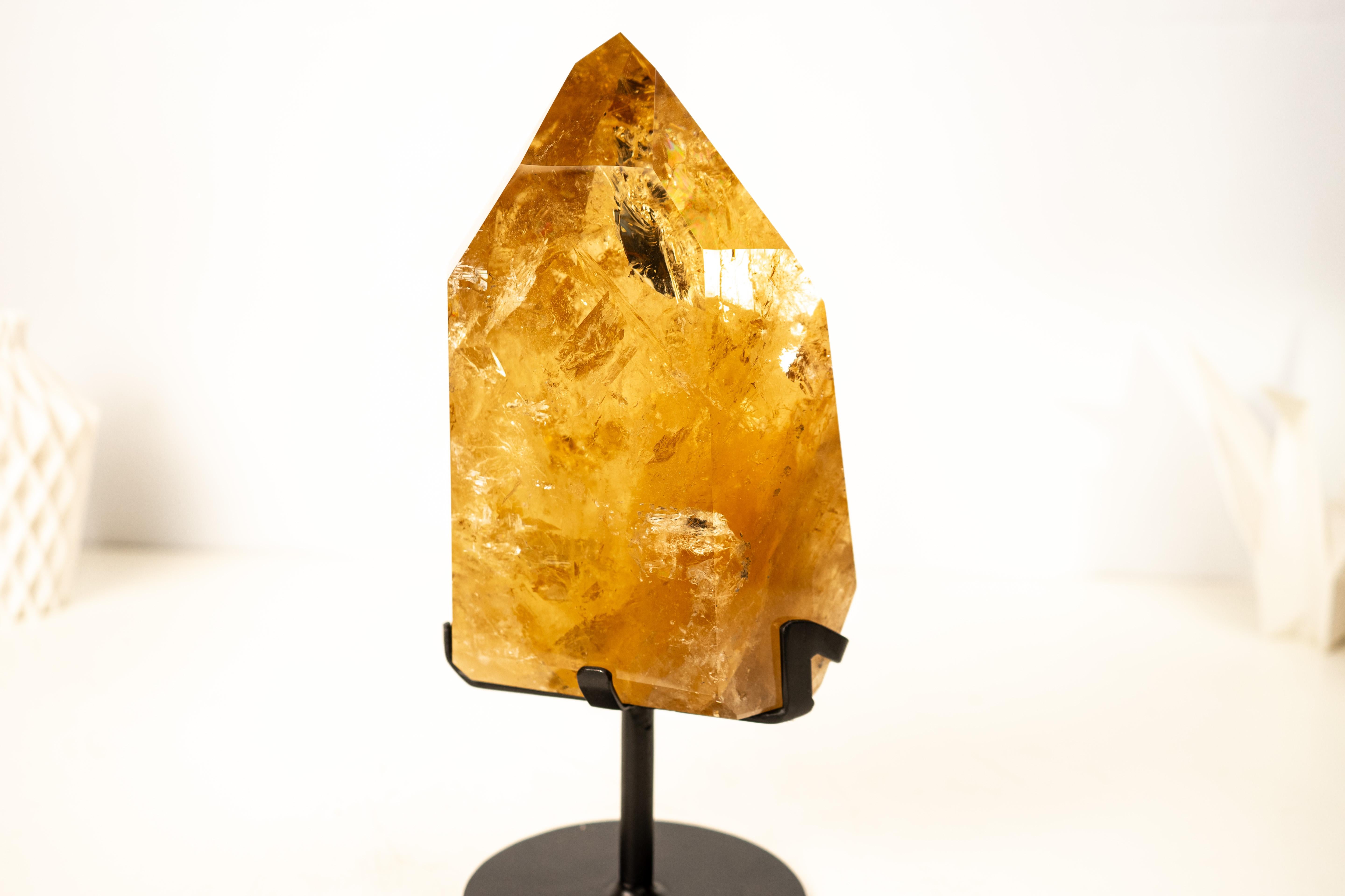 Großer natürlicher goldener Honig Citrin Kristall Punkt im Angebot 6