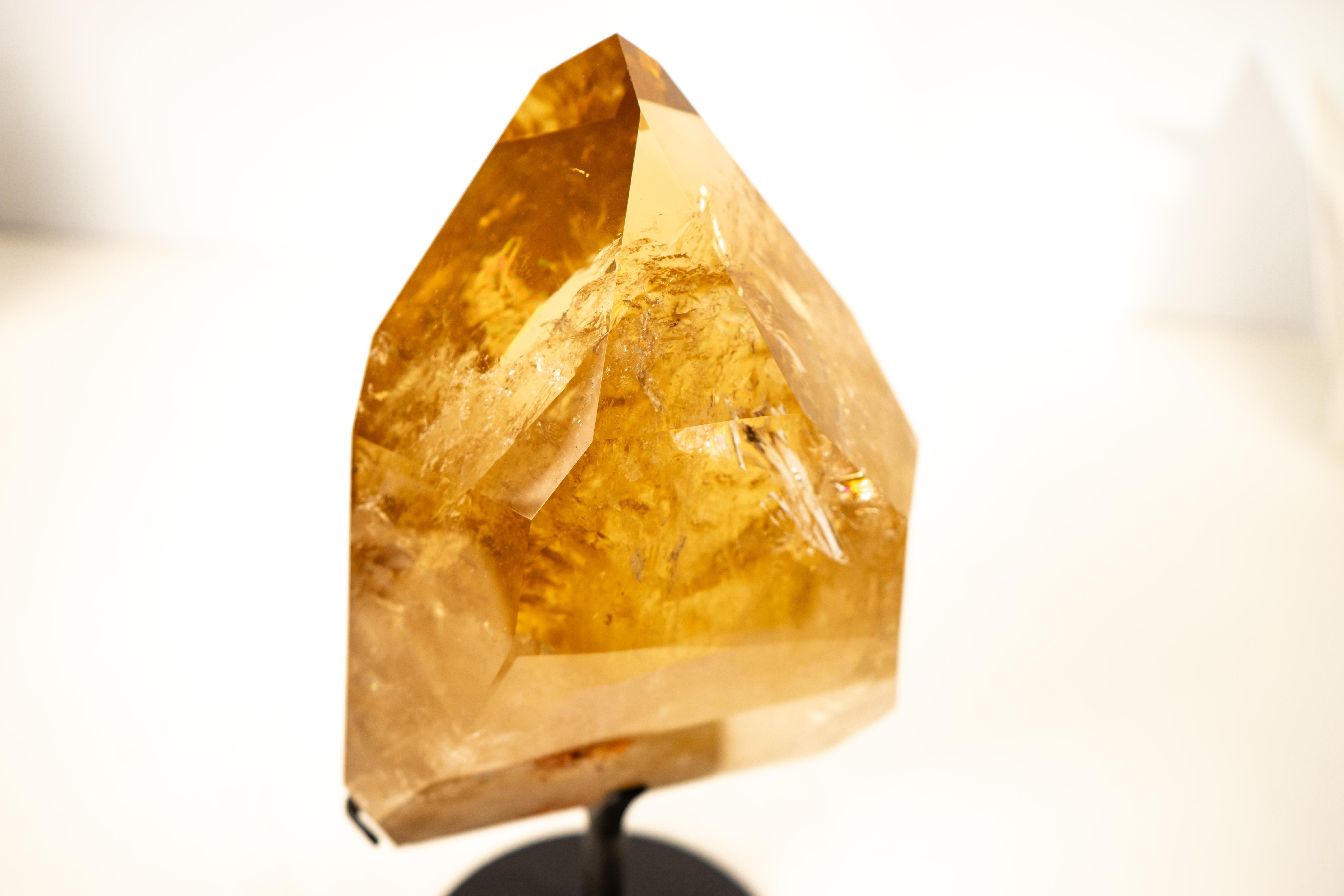 Großer natürlicher goldener Honig Citrin Kristall Punkt im Angebot 1