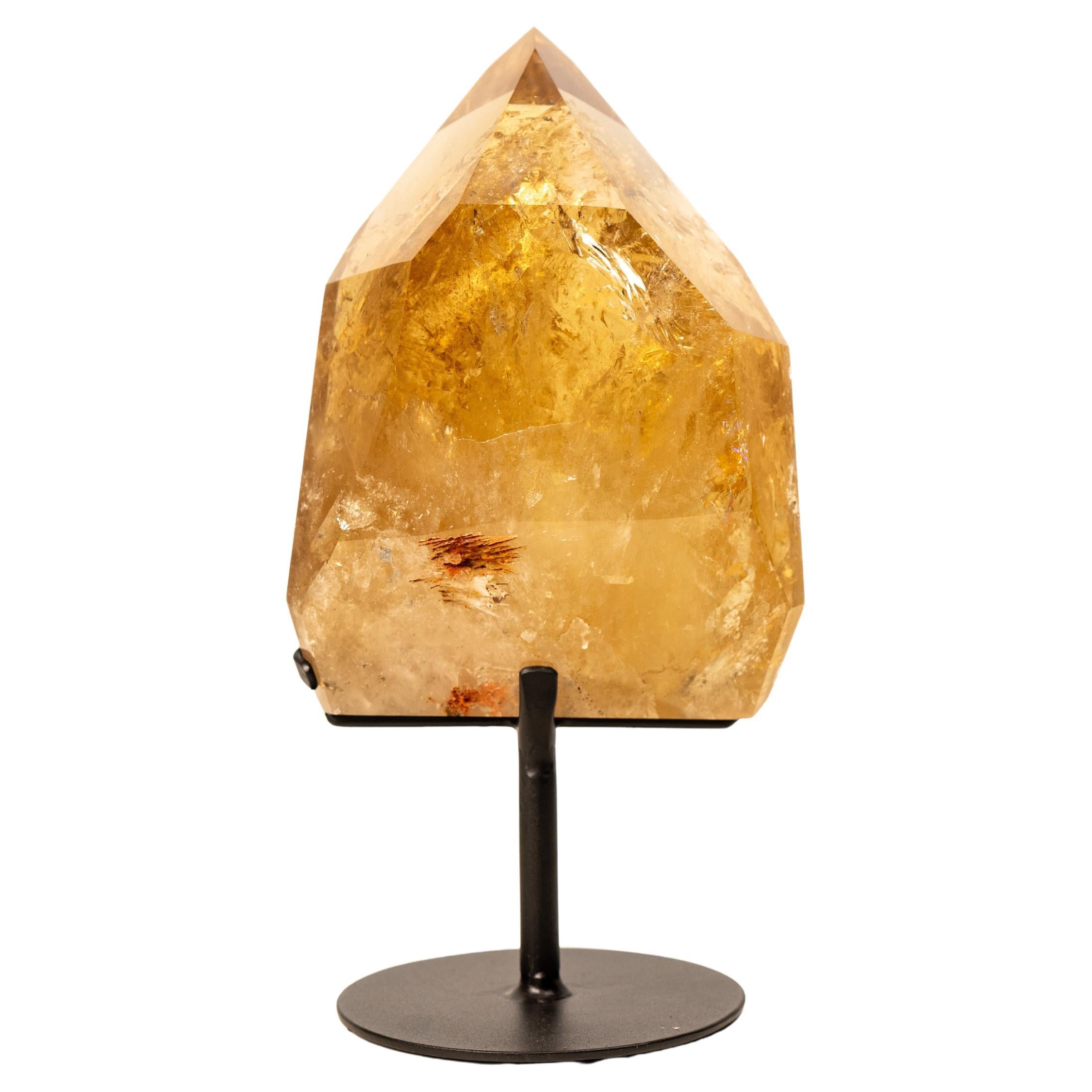 Großer natürlicher goldener Honig Citrin Kristall Punkt im Angebot