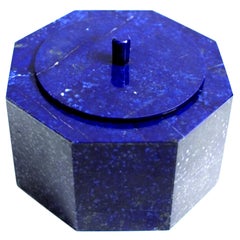 Large Natural Lapis Lazuli Octagonal Box, Finest Grade AAA