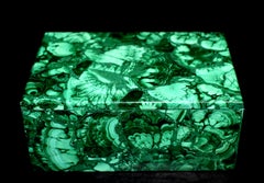 Grande boîte à bijoux en malachite naturelle:: 3 lb:: boîte à bijoux en pierre précieuse pleine plaque