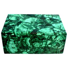 Large Natural Malachite Box, 3 lb, Full Slab Gem Stone Jewelry Box
