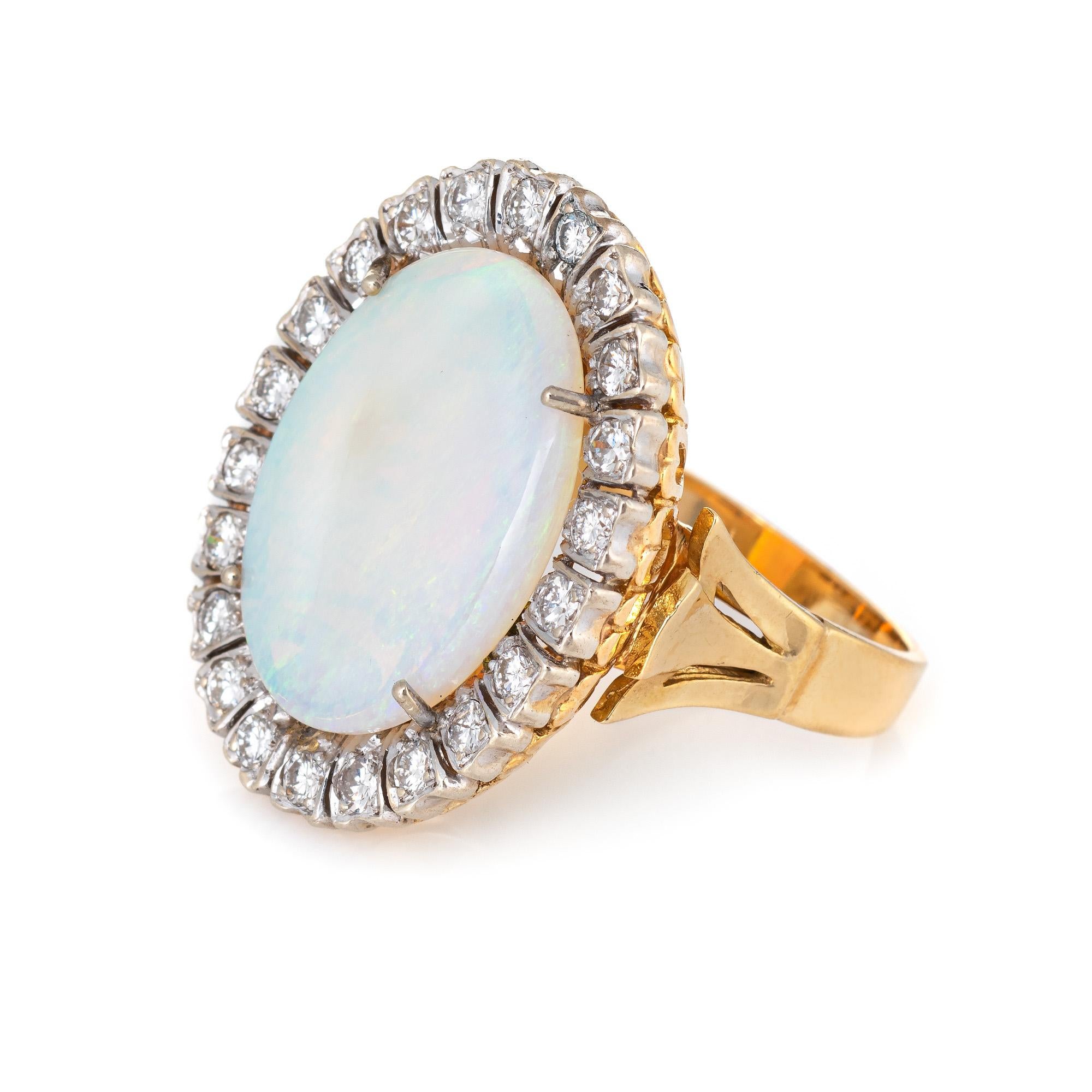 vintage opal and diamond ring