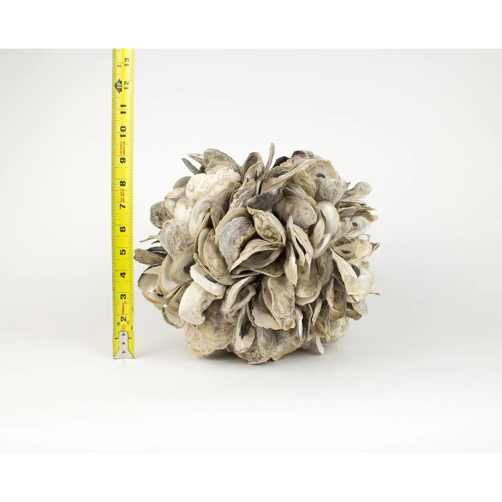 Large Natural Oyster Shell Sphere Sculpture 4