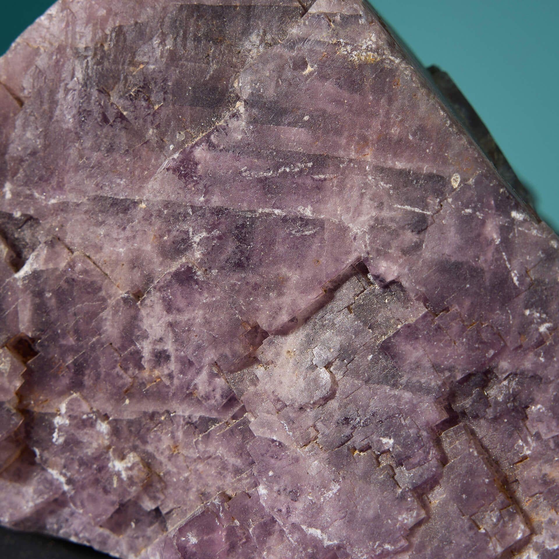 Large Natural Purple Fluorite Mineral Specimen In Fair Condition For Sale In Wormelow, Herefordshire