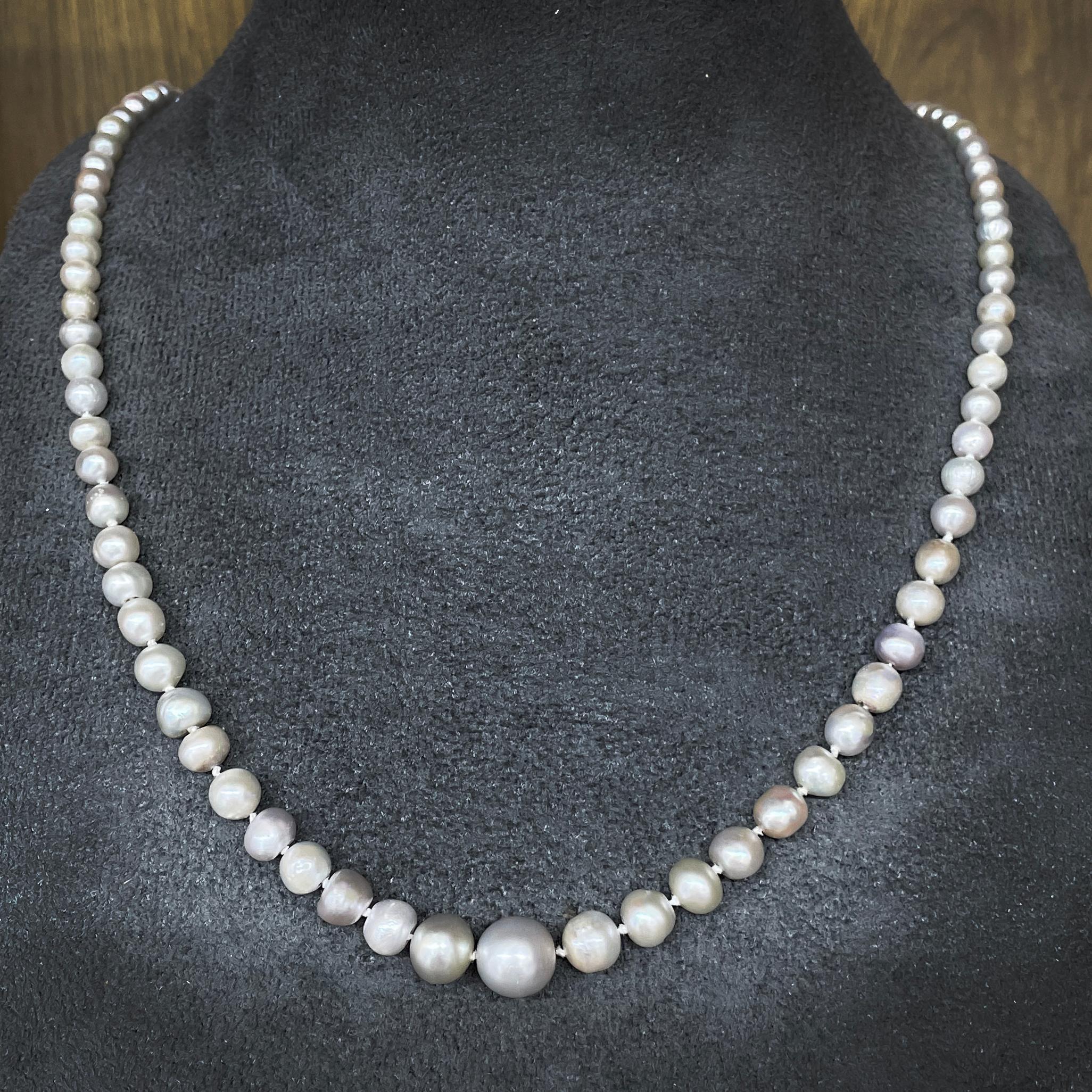 Bead Large Natural Saltwater Pearl Necklace