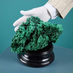 Large Natural Silky or Fibrous Malachite Specimen