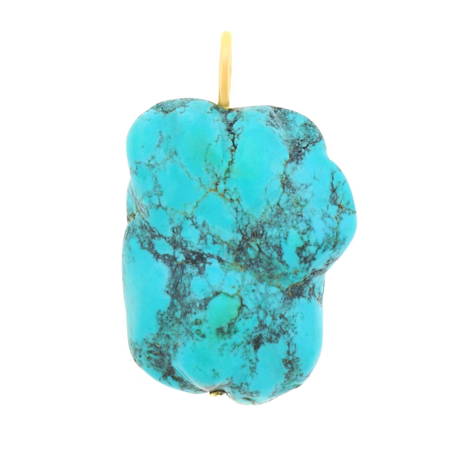Large Natural Turquoise Pendant 2