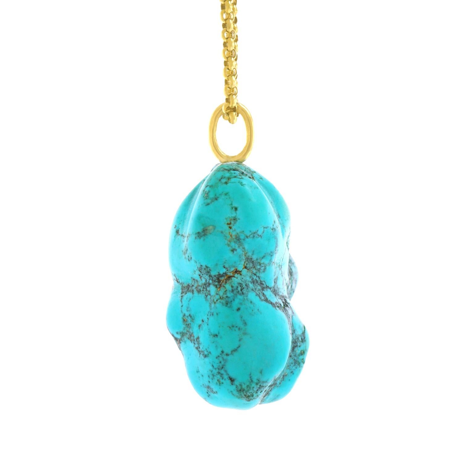 Large Natural Turquoise Pendant 1