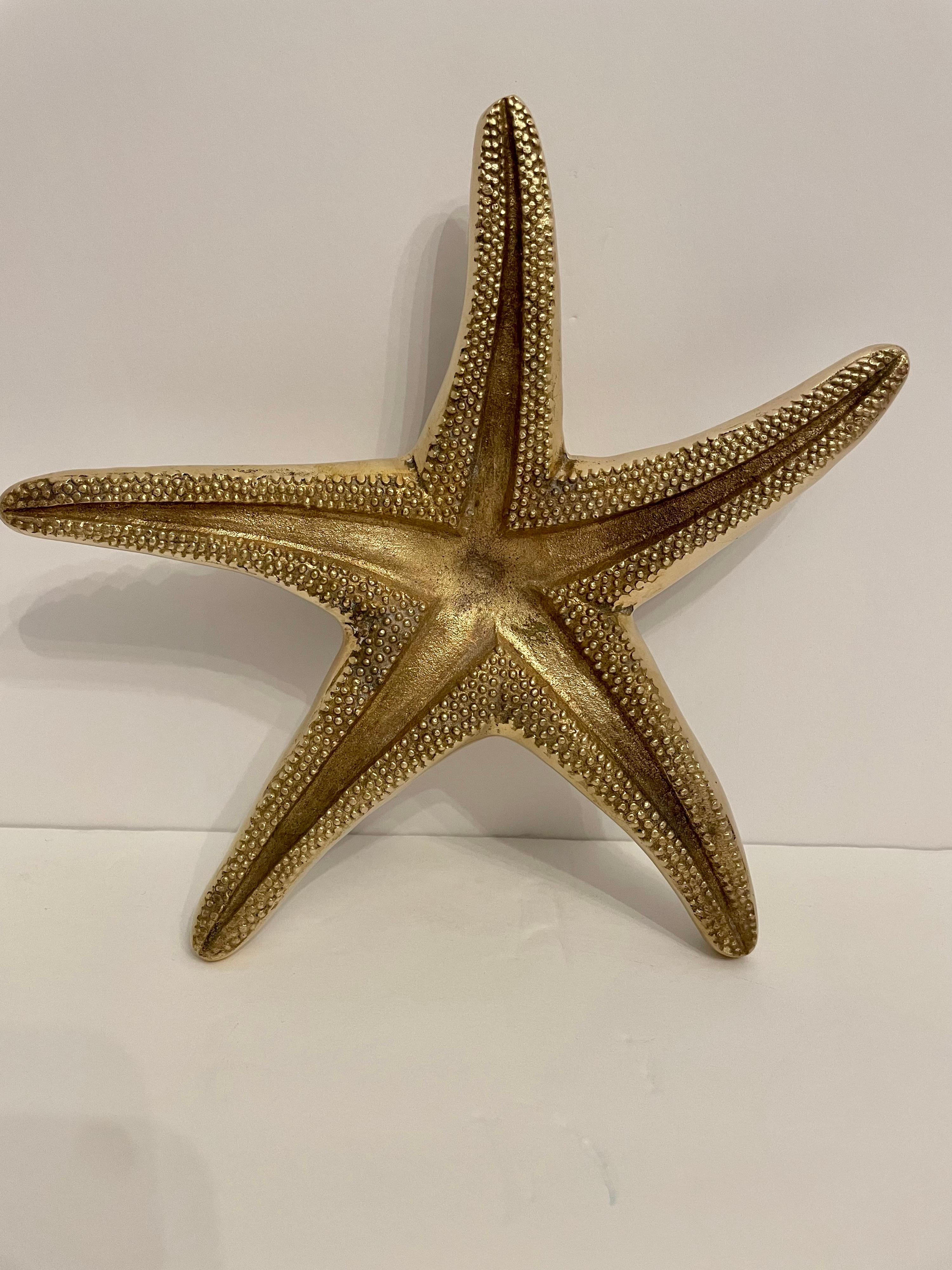 20th Century Large Nautical Brass Starfish Paperweight