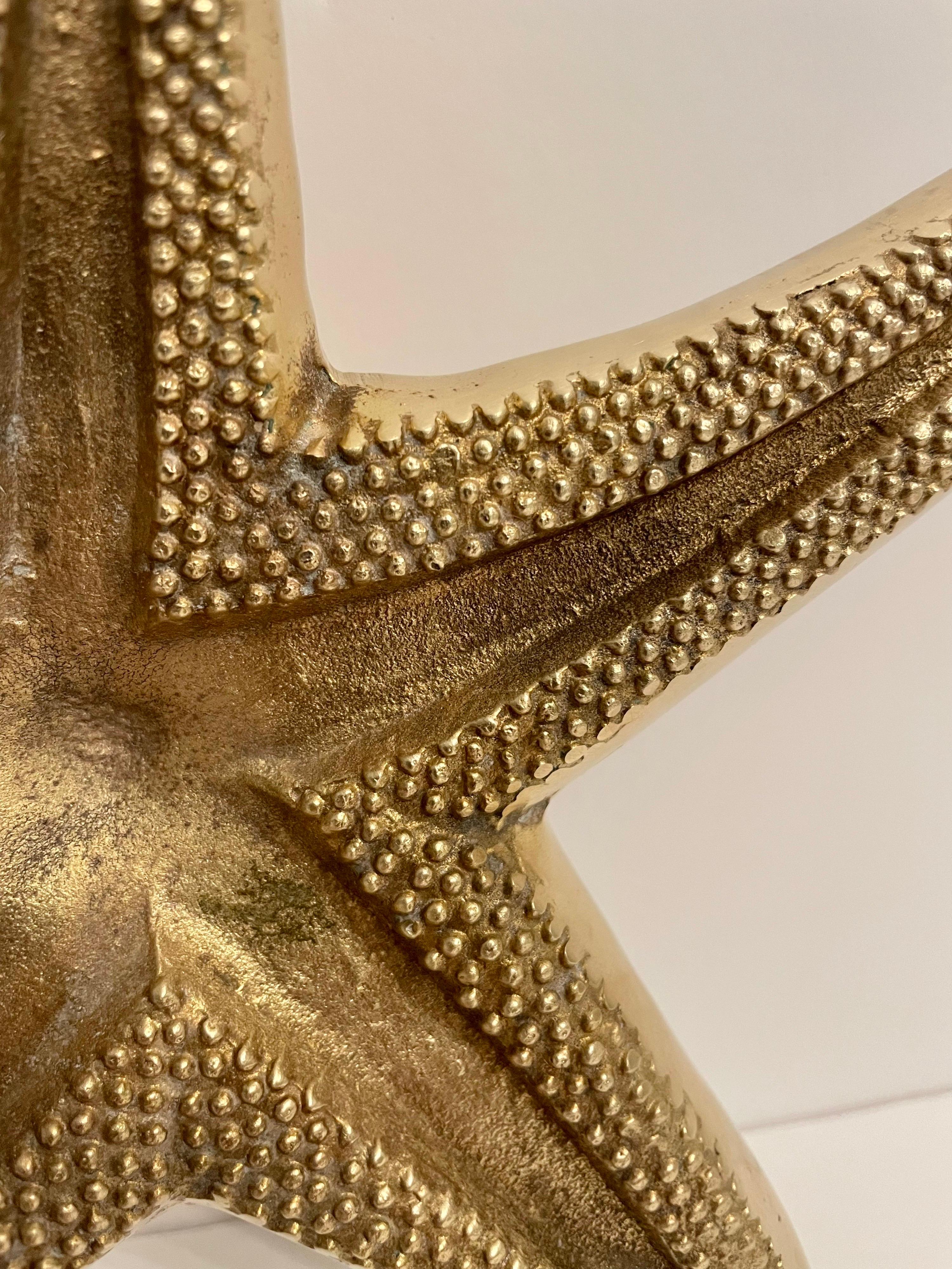 Large Nautical Brass Starfish Paperweight 1
