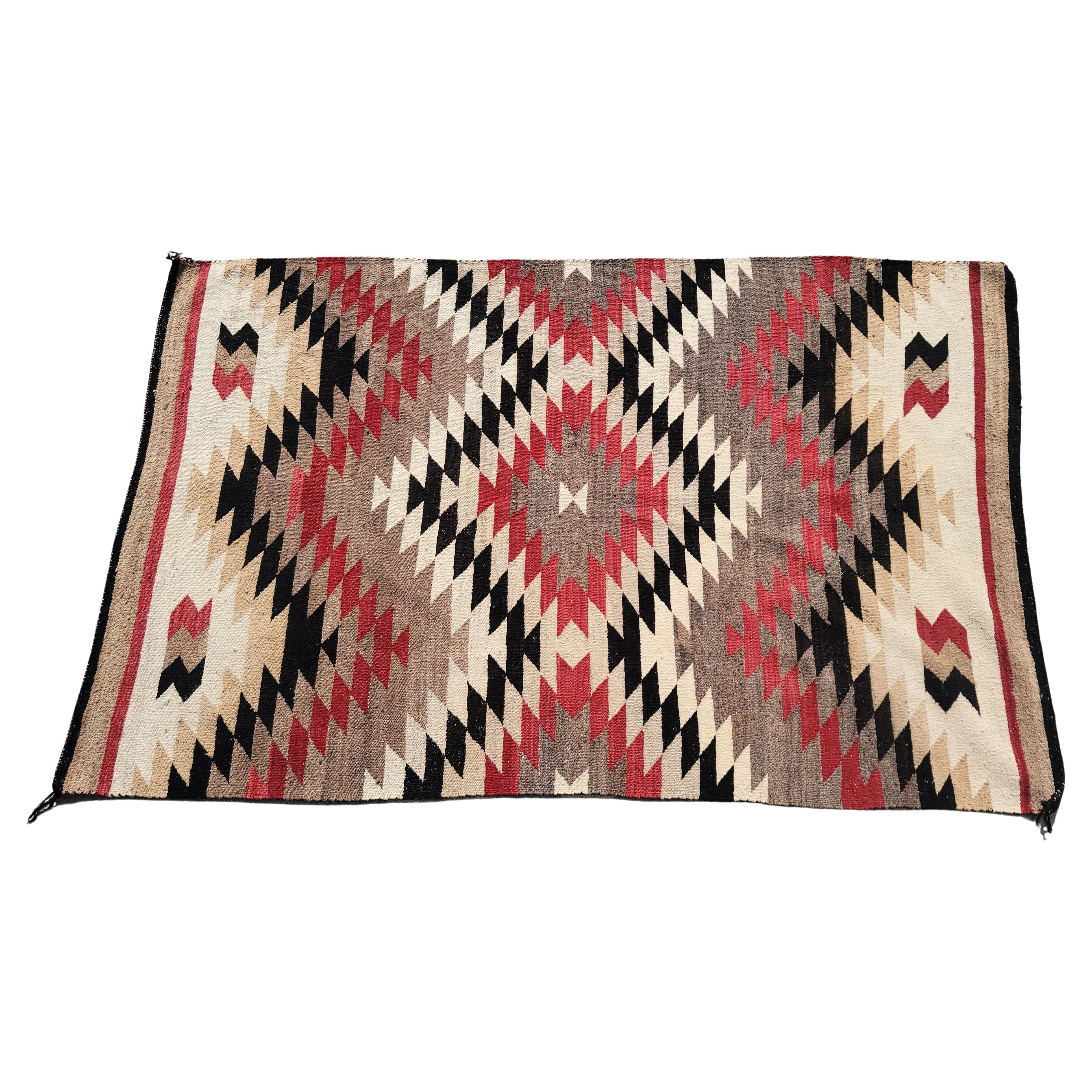 Large Navajo Eye Dazzler  Indian Weaving