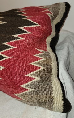 Grand coussin traversin de tissage indien Navajo