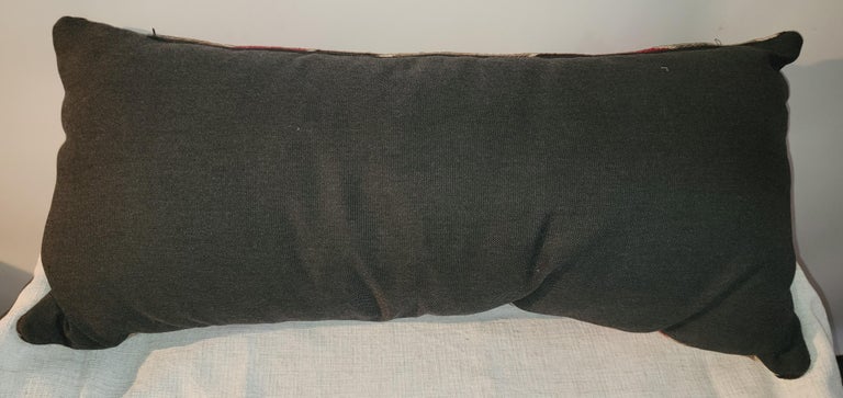 Adirondack Large Navajo Indian Weaving Bolster Pillow For Sale