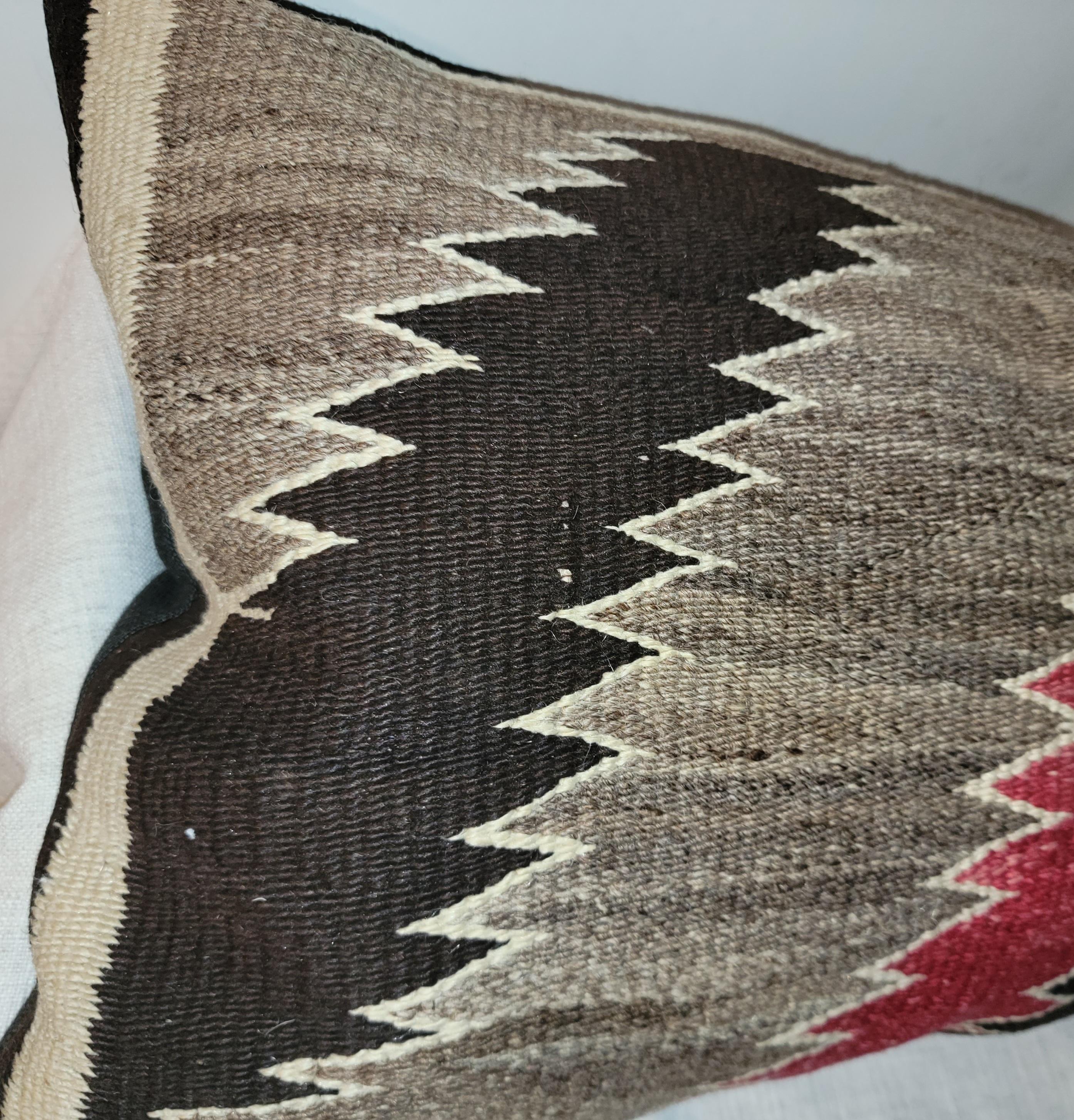 Hand-Woven Large Navajo Indian Weaving Bolster Pillow For Sale