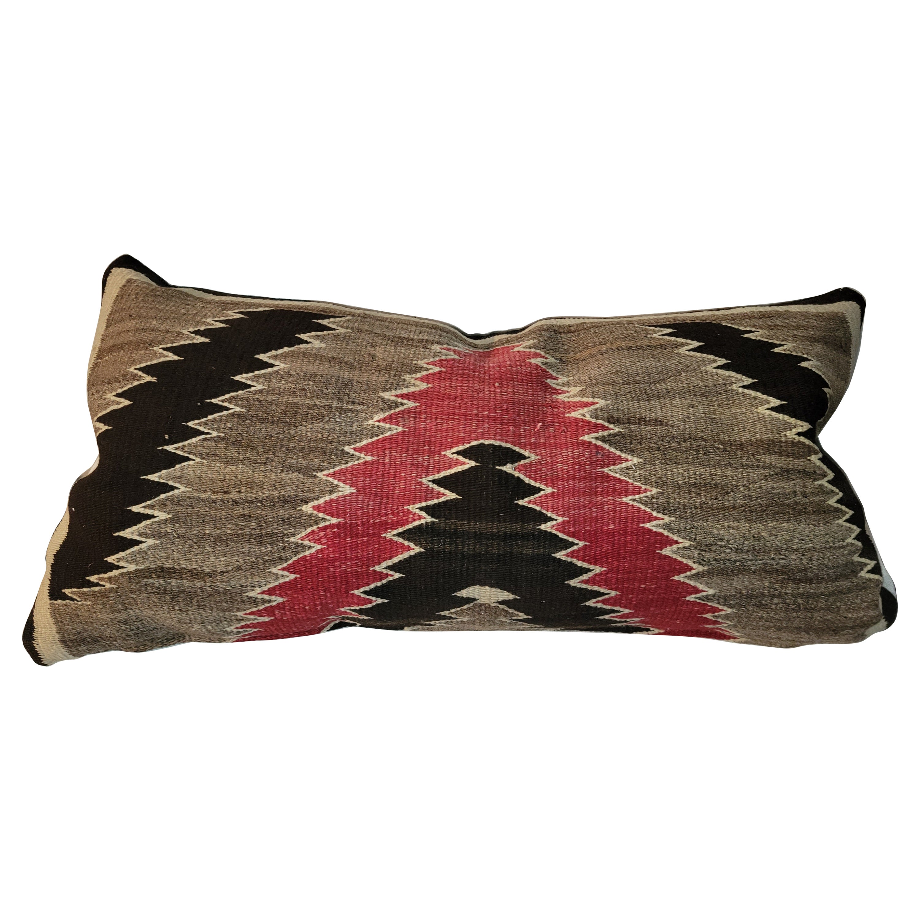 Cuscino bolster grande con tessitura indiana Navajo