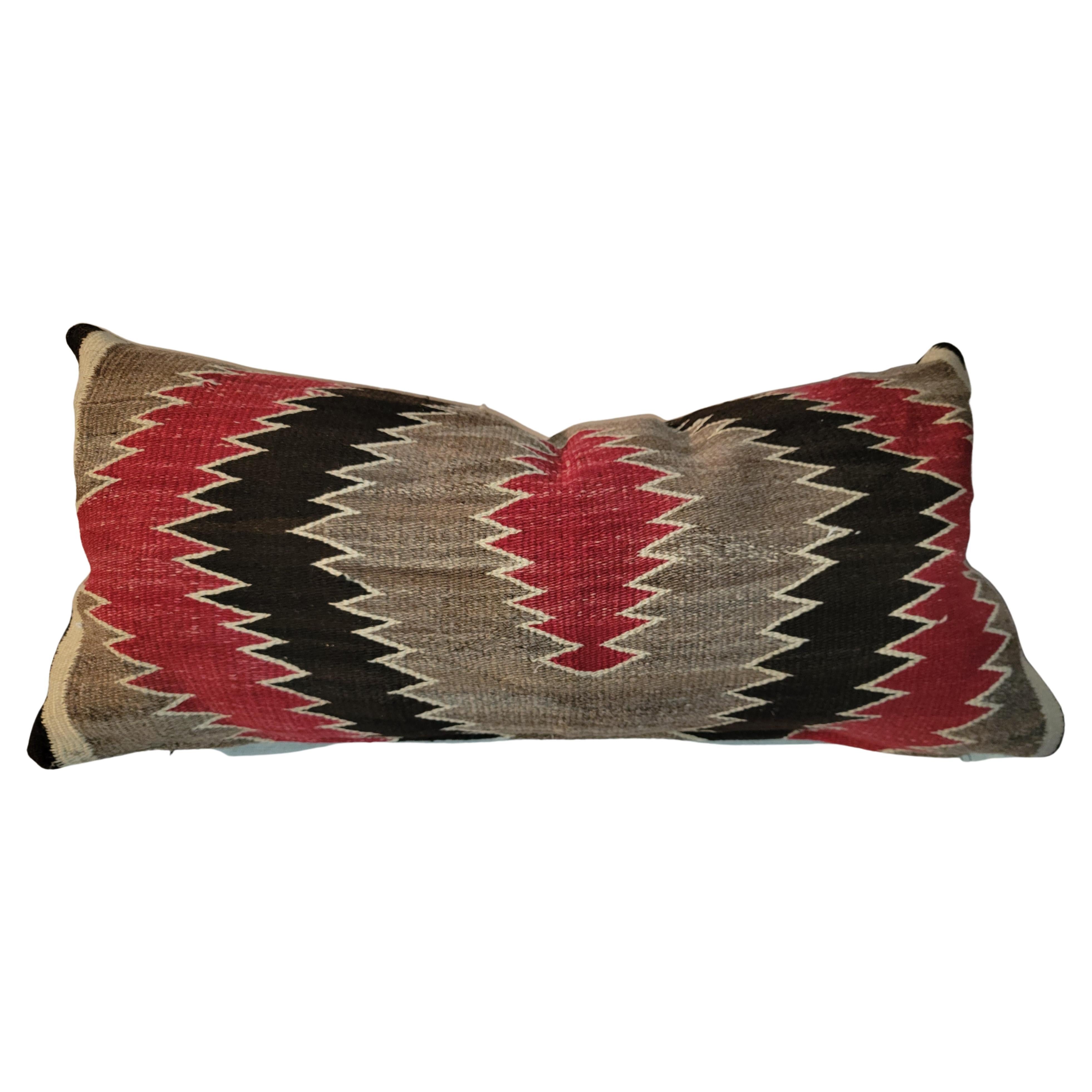 Large Navajo Indian Weaving Bolster Pillow