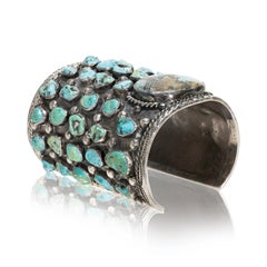 Large Navajo Kingman Turquoise Cuff