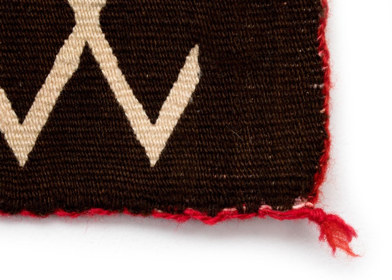 Yei Rug Red Large Navajo Pictorial Yei Rug, Vintage circa 1930s, Brown Black Red ...