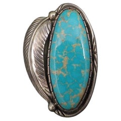 Large Navajo Turquoise Ring Fred Guerro