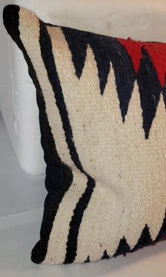 Large Navajo Weaving Geometric Bolster Pillow