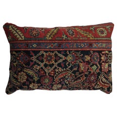 Large Navy Persian Rug Pillow