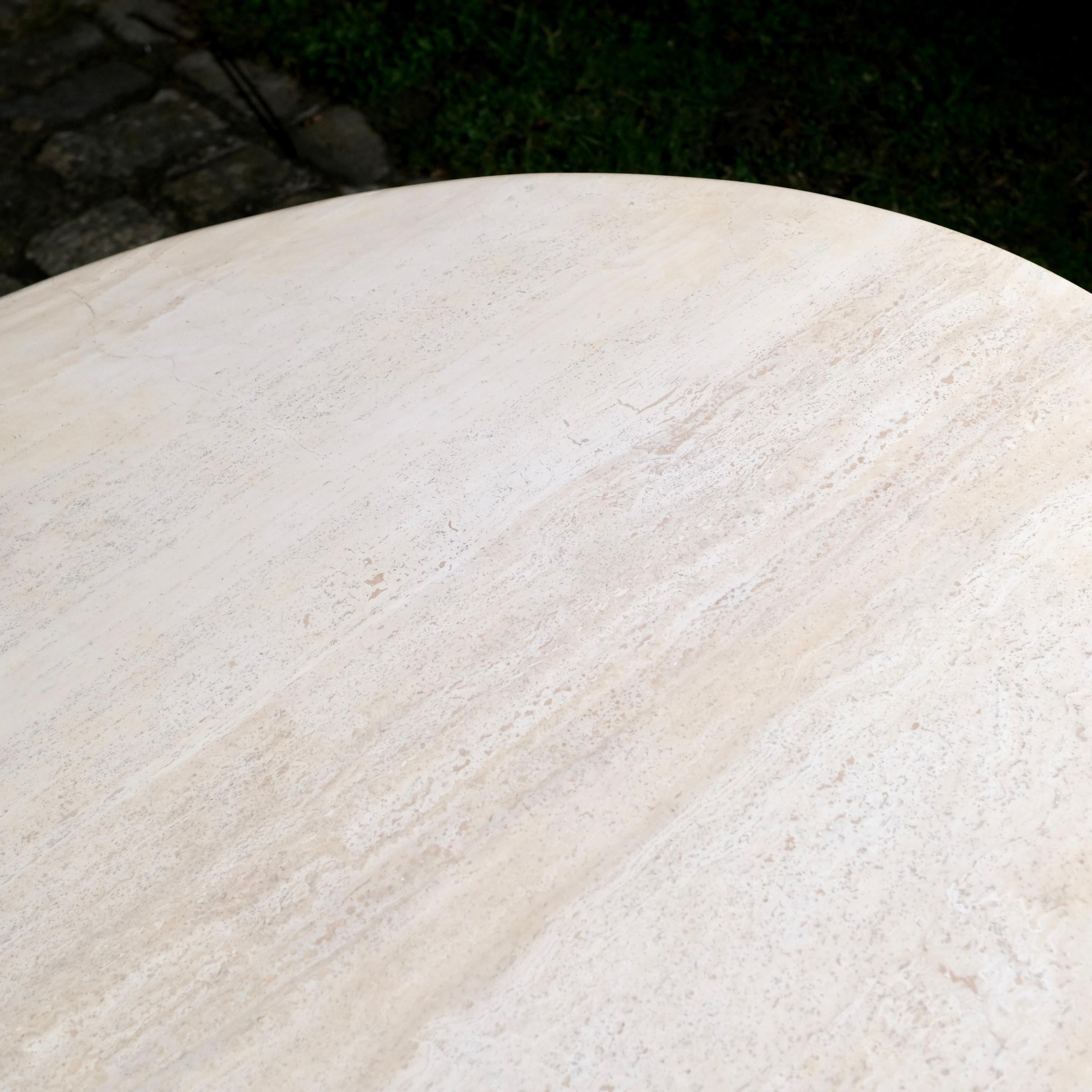 Grande table en travertin Naxos de Modus Studio pour Cattelan Italia, 1988 11