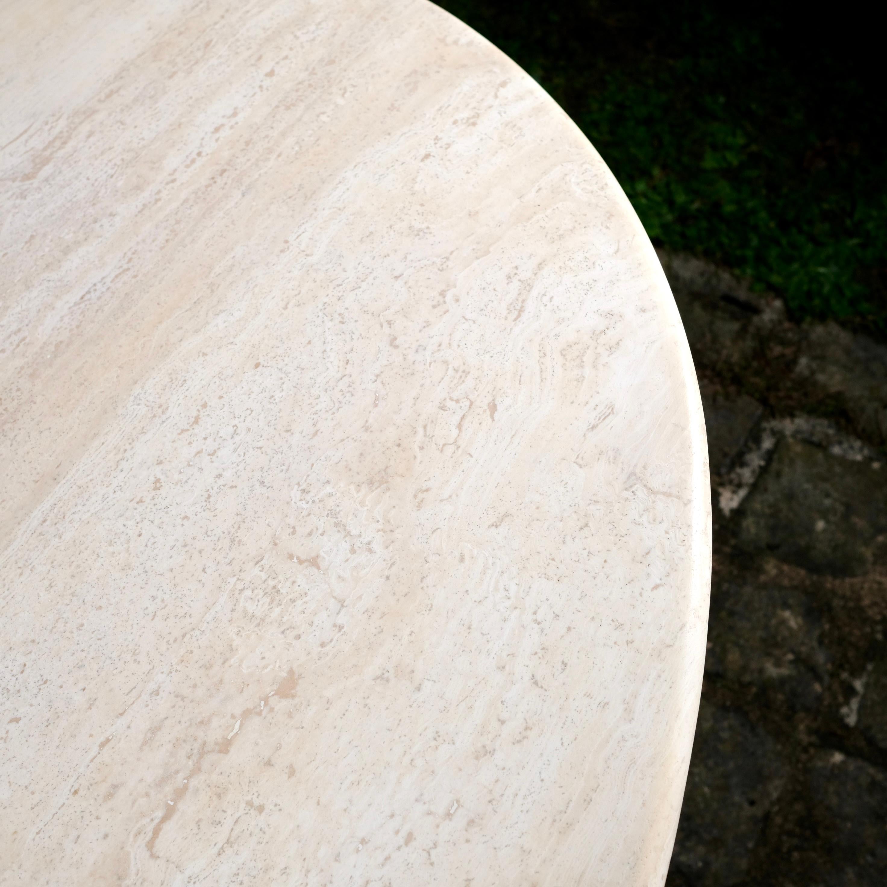 Grande table en travertin Naxos de Modus Studio pour Cattelan Italia, 1988 12