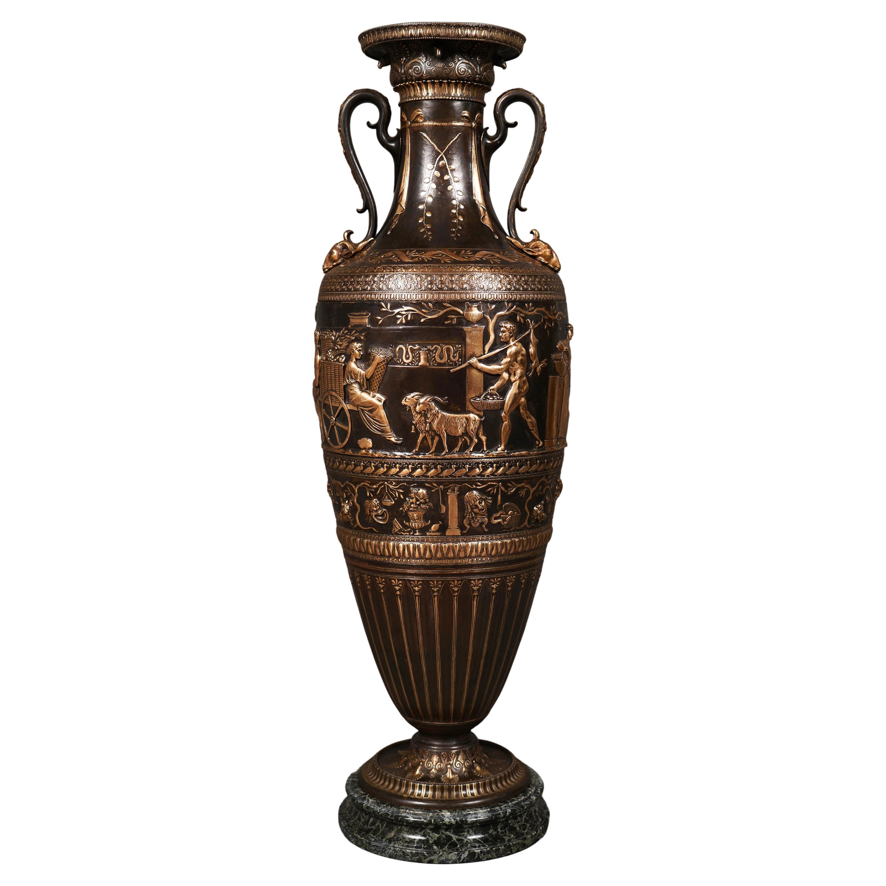 Große neogriechische Vase von F. Levillain & F. Barbedienne, Frankreich, um 1890