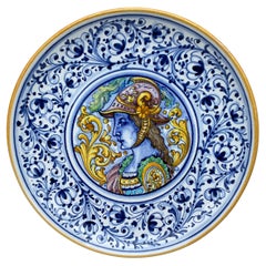 Vintage Large Neo-Renaissance Italian Faience Platter Circa 1930