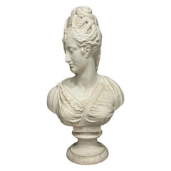 Grande busto neorinascimentale in marmo del XIX secolo.