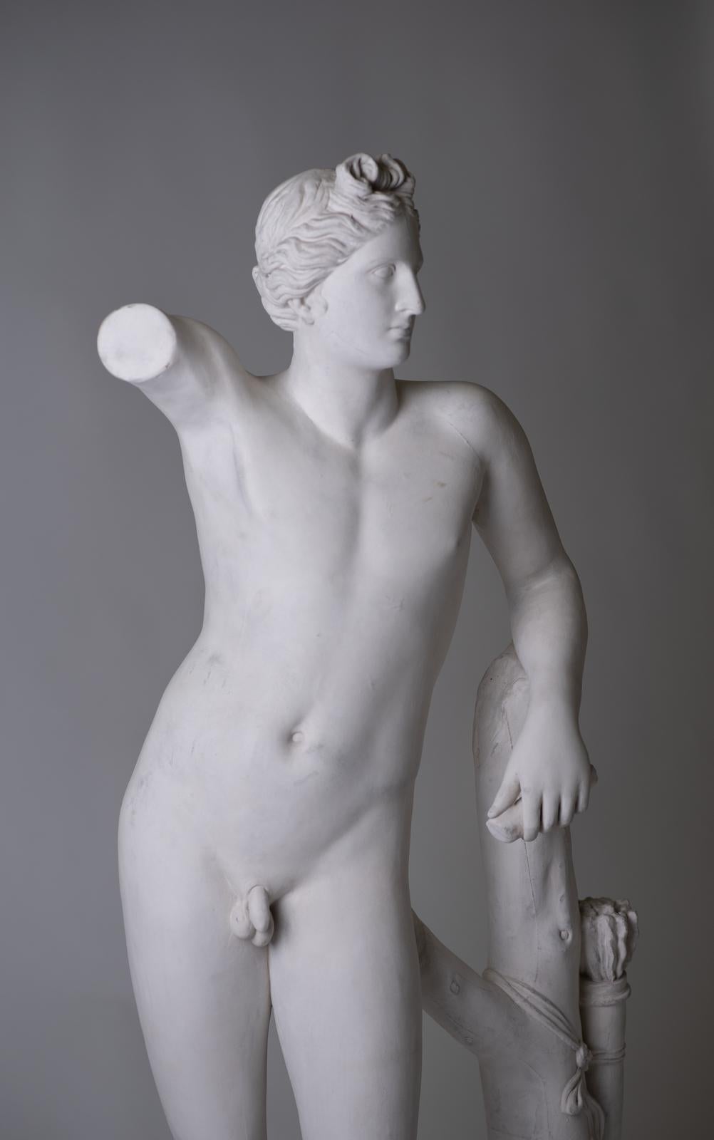 Large Neoclassic Plaster Statue of Apollo, France, circa 1930 8