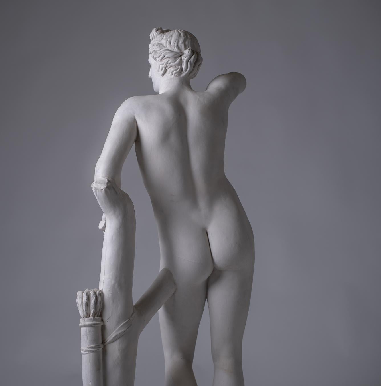 French Large Neoclassic Plaster Statue of Apollo, France, circa 1930