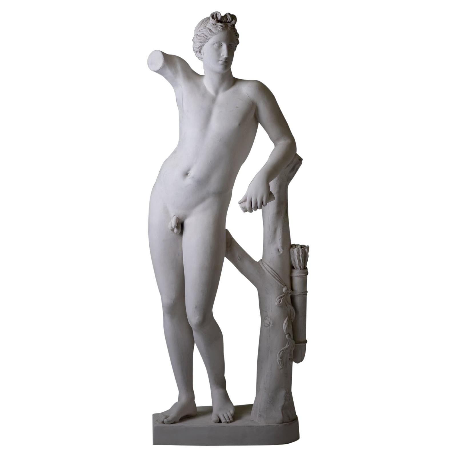 Large Neoclassic Plaster Statue of Apollo, France, circa 1930