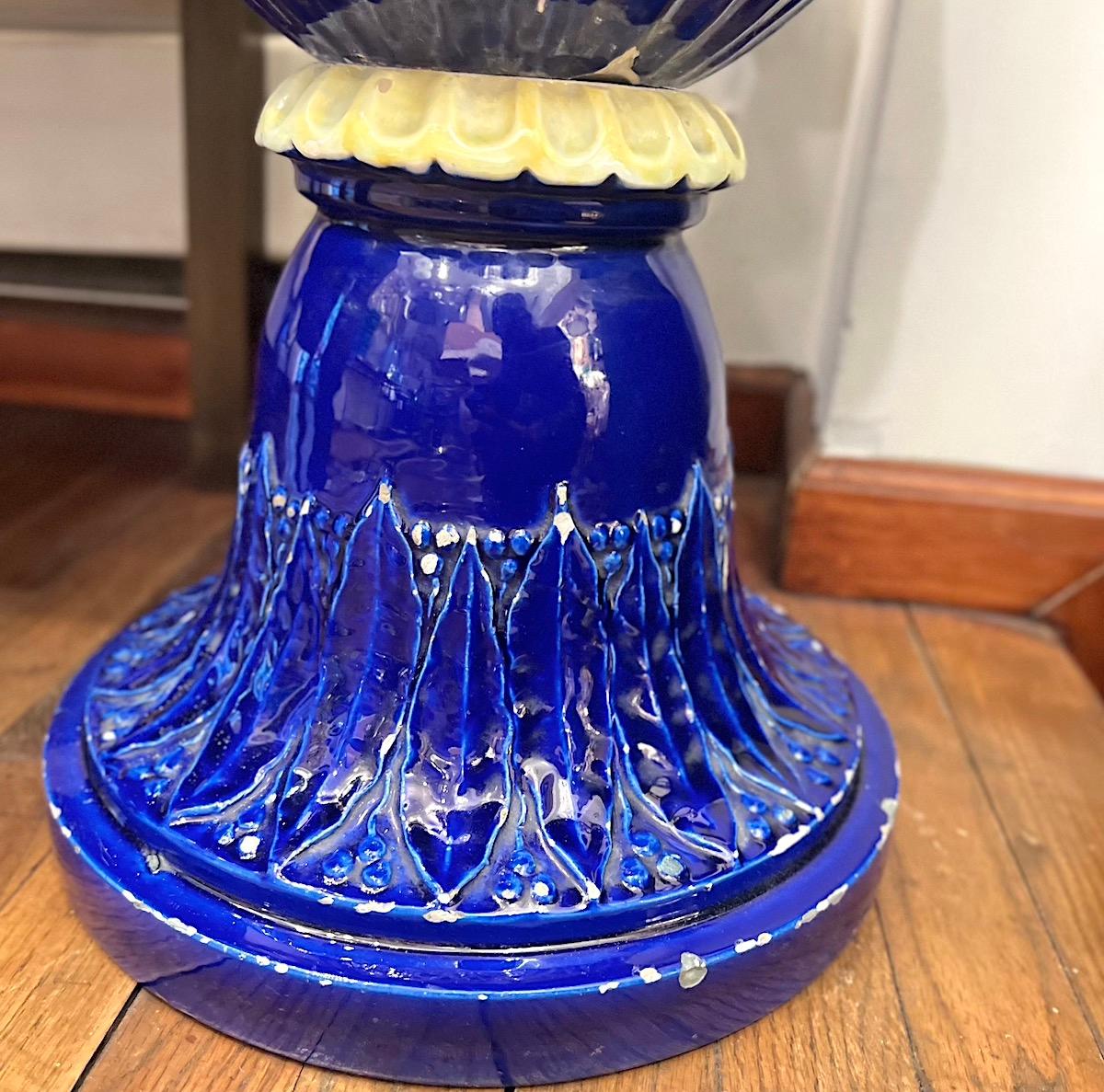 Mid-20th Century Large Neoclassic Vase on Stand For Sale