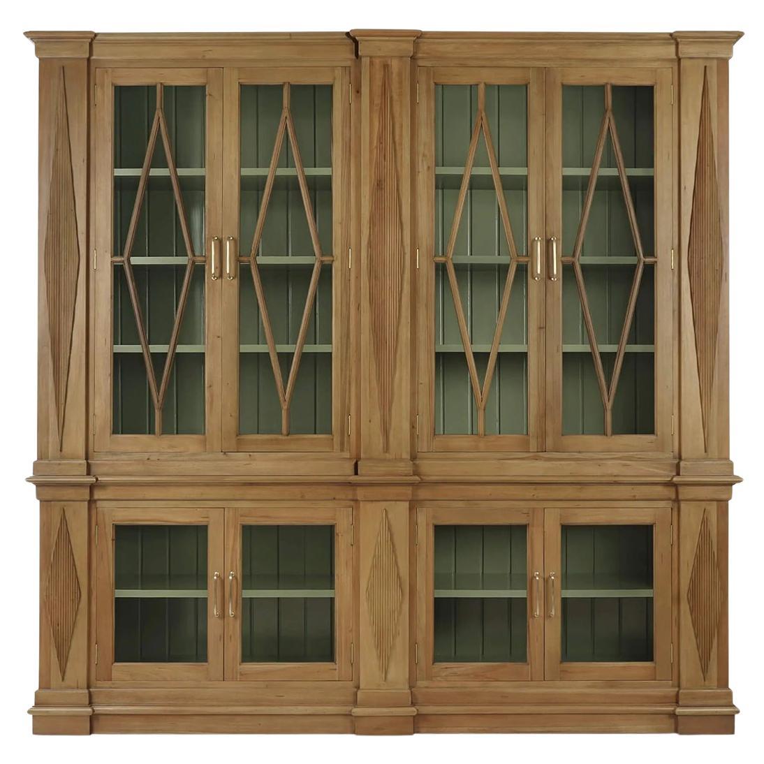 Large Neoclassic Wooden Bookcase
