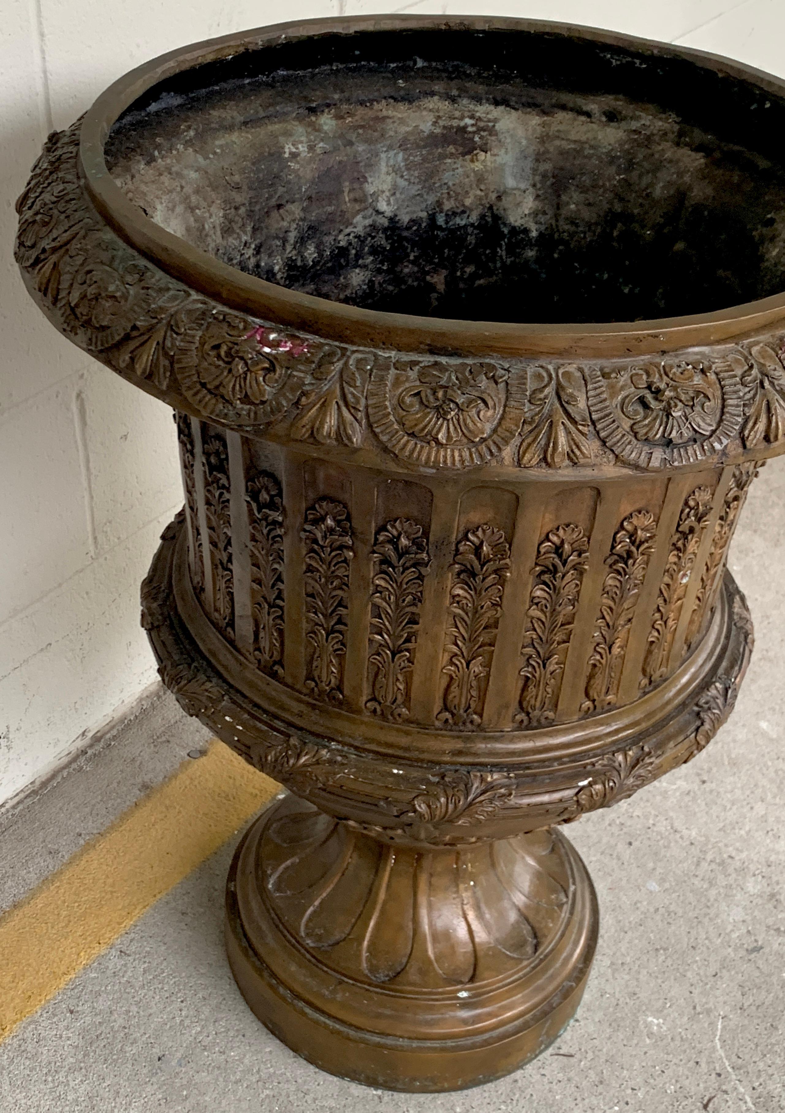 Large Neoclassical Bronze Urn For Sale 3