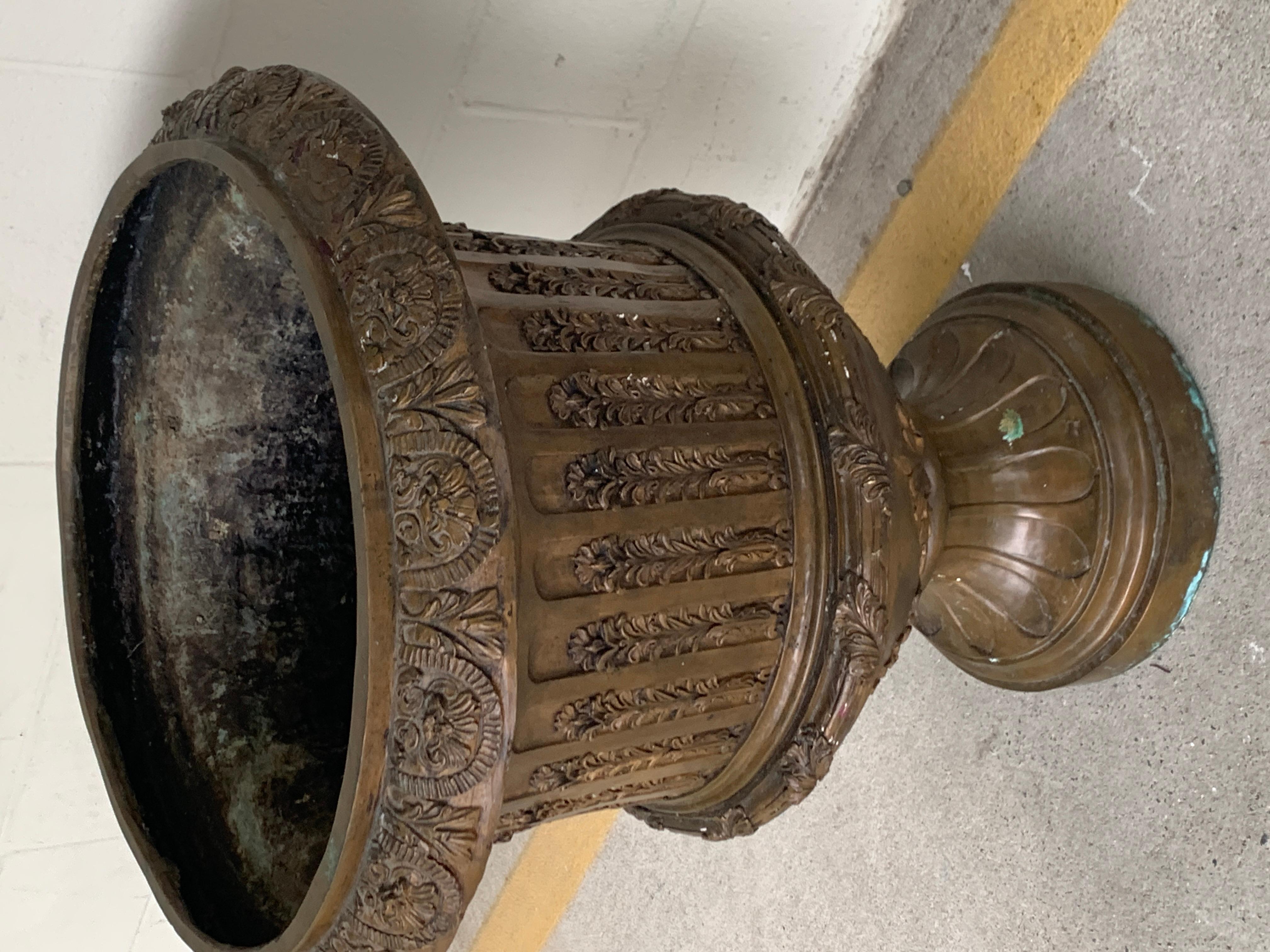 Large Neoclassical Bronze Urn For Sale 4