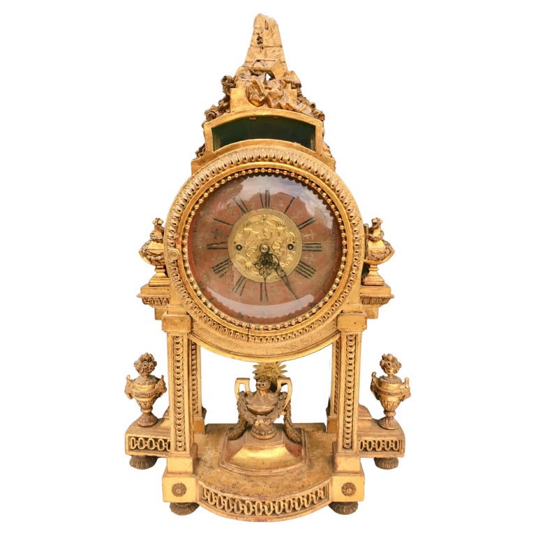 Pendule / horloge de cheminée. - Bois, Laiton - Début du - Catawiki