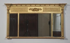 Large Neoclassical Giltwood Overmantel Mirror