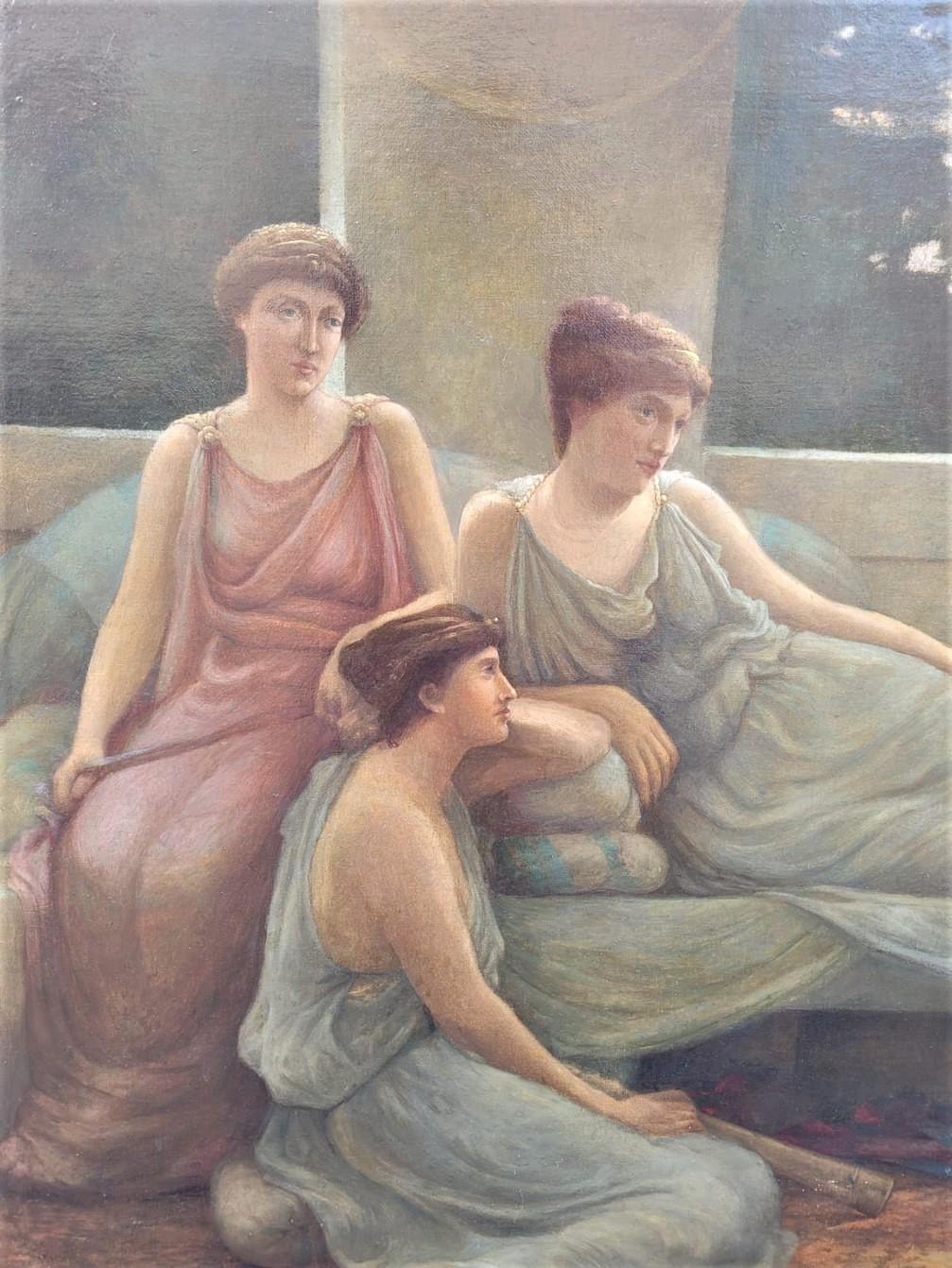 Large Neoclassical Oil on Canvas, 