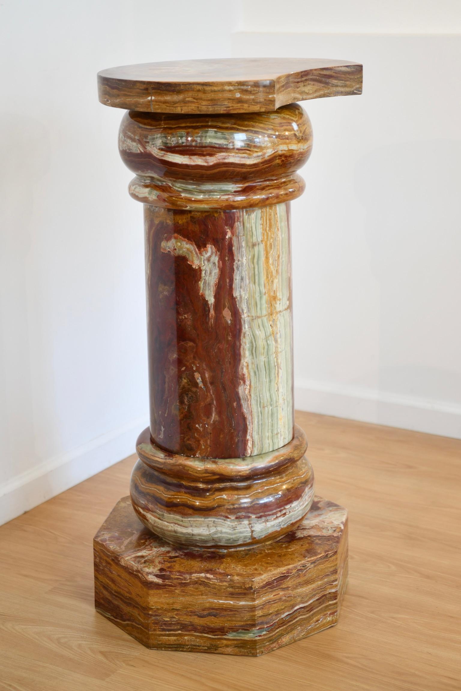 Italian Large Neoclassical Onyx Pedestal For Sale