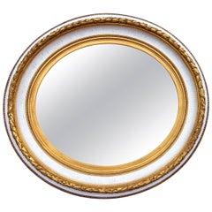 Large Neoclassical Painted and Parcel-Gilt Mirror