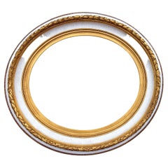 Gran Espejo Neoclásico Pintado y Dorado a la Parcela