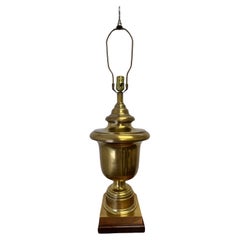 Large Neoclassical Solid Brass Urn Table Lamp